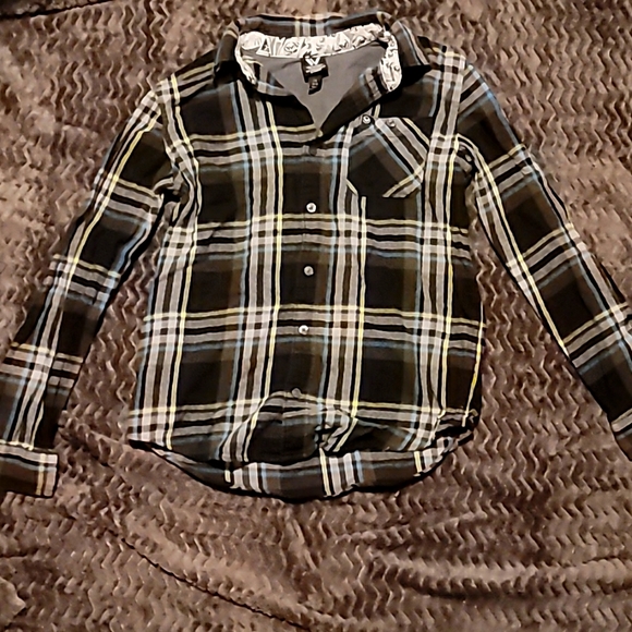 Plaid multicolored shirt, Shaun White Brand sizeL/G 12-14 - Picture 3 of 7